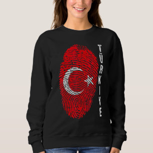 Turkiye National Flag Fingerprint Bayragi H Trui