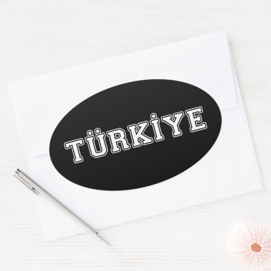 Türkiye Ovale Sticker (Envelop)