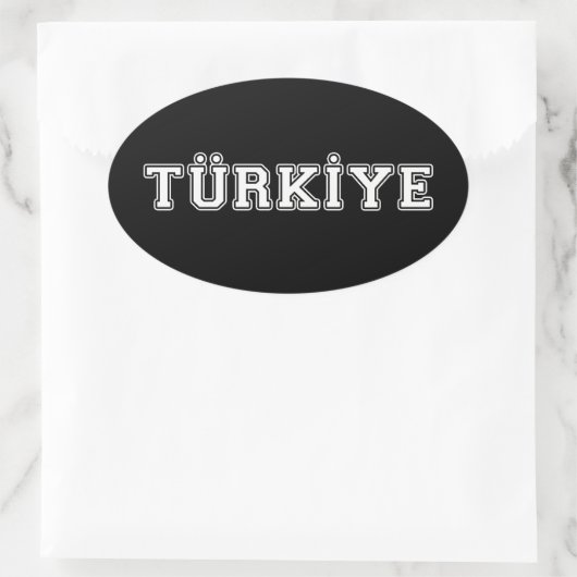 Türkiye Ovale Sticker (Tas)