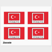 Türkiye Rechthoekige Sticker (Vel)