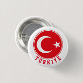 Türkiye Ronde Button 3,2 Cm (Voorkant /achterkant)