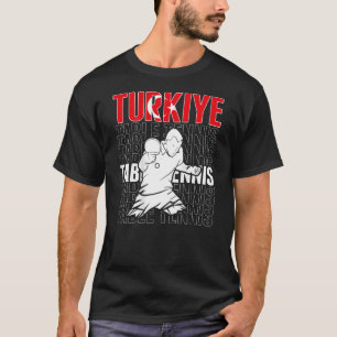Turkiye Table Tennis steunt Turkije pingpong te T-shirt