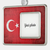 Turkiye Verzilverd Omlijst Ornament (Links)