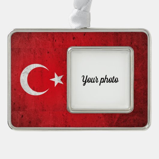 Turkiye Verzilverd Omlijst Ornament (Voorkant)