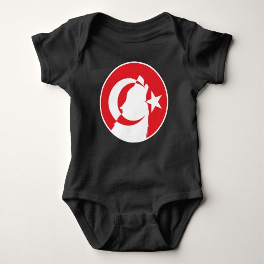 Türkiye Wolf Turkse nationale dierenvlag Romper (Voorkant)