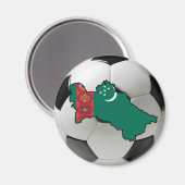 Turkmeens nationaal team magneet (Voorkant / Achterkant)