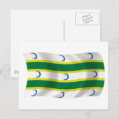 Turkmeense Vlag Ansichtkaart Briefkaart (Voorkant / Achterkant)