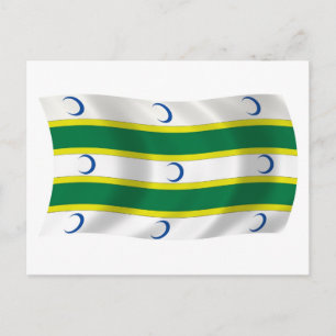 Turkmeense Vlag Ansichtkaart Briefkaart