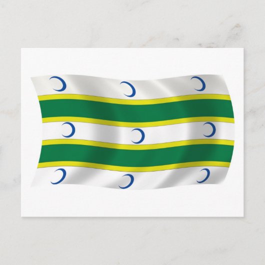 Turkmeense Vlag Ansichtkaart Briefkaart (Voorkant)