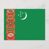 Turkmeense vlag, vlag van Turkmenistan Briefkaart (Voorkant)