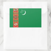 Turkmeense vlag, vlag van Turkmenistan Rechthoekige Sticker (Tas)