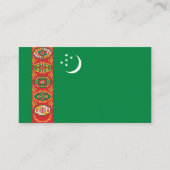 Turkmeense vlag, vlag van Turkmenistan Visitekaartje (Voorkant)