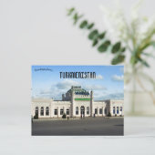 Turkmenbashi-station in Turkmenistan Briefkaart (Staand voorkant)