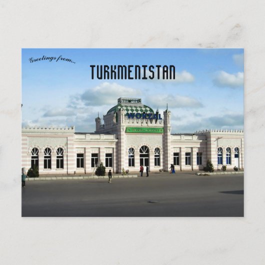 Turkmenbashi-station in Turkmenistan Briefkaart (Voorkant)