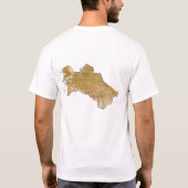 Turkmenistaanse vlag en landkaart t-shirt (Achterkant)