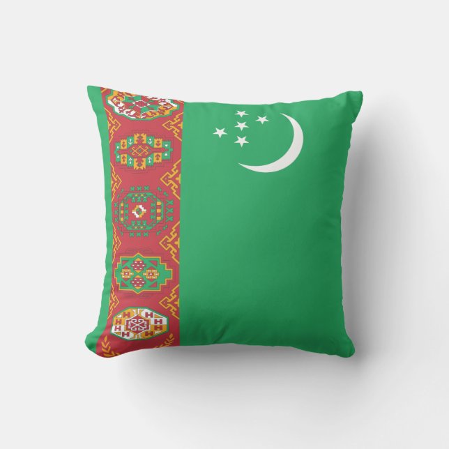 Turkmenistaanse vlag kussen (Voorkant)