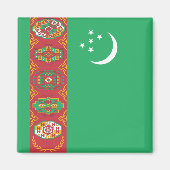 Turkmenistaanse vlag magneet (Voorkant)