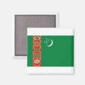 Turkmenistaanse vlag magneet (Voorkant / Achterkant)