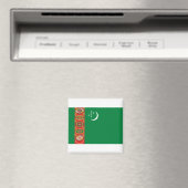 Turkmenistaanse vlag magneet (Insitu (Vaatwasser))