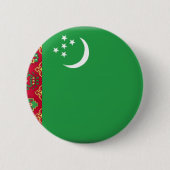 Turkmenistaanse vlag ronde button 5,7 cm (Voorkant)