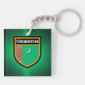 Turkmenistaanse vlag sleutelhanger (Achterkant)