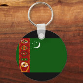 Turkmenistaanse vlag sleutelhanger (Voorkant)
