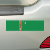 Turkmenistaanse vlag (Turkmenië) Bumpersticker (Op auto)