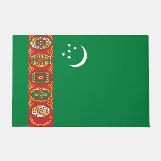 Turkmenistaanse vlag (Turkmenië) Deurmat (Voorkant)