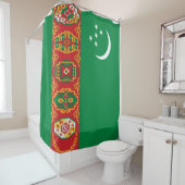 Turkmenistaanse vlag (Turkmenië) Douchegordijn (In situ)