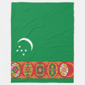 Turkmenistaanse vlag (Turkmenië) Fleece Deken (Voorkant)