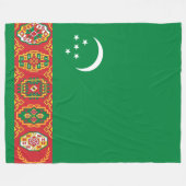 Turkmenistaanse vlag (Turkmenië) Fleece Deken (Voorkant (Horizontaal))