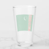 Turkmenistaanse vlag (Turkmenië) Glas (Achterkant)