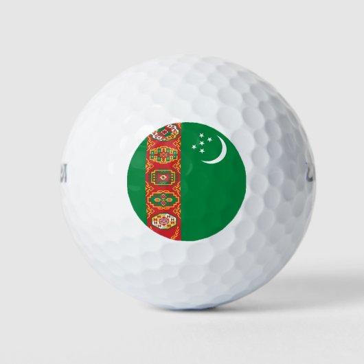 Turkmenistaanse vlag (Turkmenië) Golfballen (Voorkant)