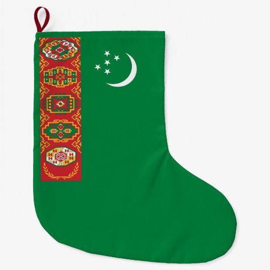 Turkmenistaanse vlag (Turkmenië) Grote Kerstsok (Voorkant)