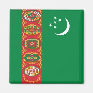 Turkmenistaanse vlag (Turkmenië) Magneet
