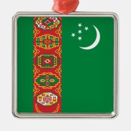 Turkmenistaanse vlag (Turkmenië) Metalen Ornament