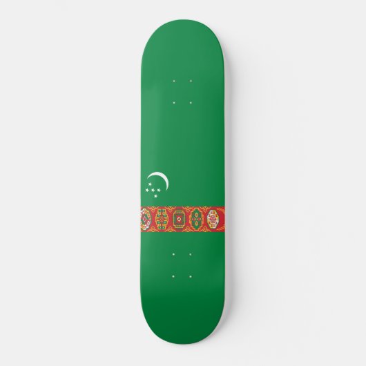 Turkmenistaanse vlag (Turkmenië) Persoonlijk Skateboard (Voorkant)