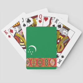 Turkmenistaanse vlag (Turkmenië) Pokerkaarten
