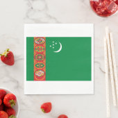 Turkmenistaanse vlag (Turkmenië) Servet (Insitu)