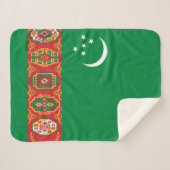Turkmenistaanse vlag (Turkmenië) Sherpa Deken (Voorkant (horizontaal))