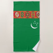 Turkmenistaanse vlag (Turkmenië) Strandlaken (Voorkant)
