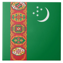 Turkmenistaanse vlag (Turkmenië) Tegeltje