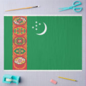 Turkmenistaanse vlag (Turkmenië) Tissuepapier (Craft)