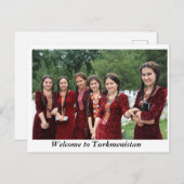 TURKMENISTAN BEAUTIES BRIEFKAART (Voorkant / Achterkant)