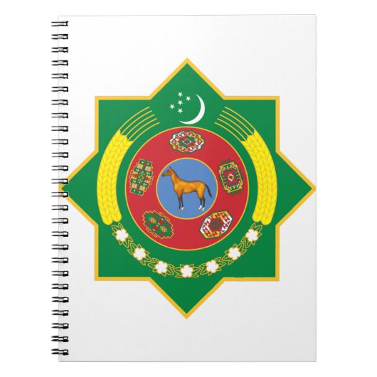 turkmenistan embleem notitieboek (Voorkant)