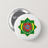 turkmenistan embleem ronde button 5,7 cm (Voorkant /achterkant)