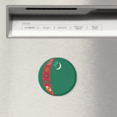 Turkmenistan Fisheye Vlag Magneet (Insitu (Vaatwasser))