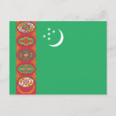 Turkmenistan Flag Briefkaart (Voorkant)