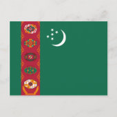 Turkmenistan Flag Briefkaart (Voorkant)