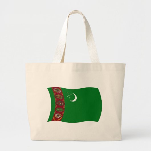 Turkmenistan Flag Canvas tas (Voorkant)